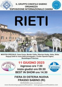 Esposizione Internazionale Canina Rieti - 11 Giugno 2023